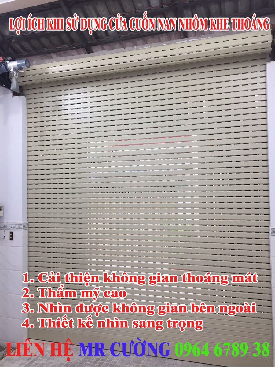 Lợi ích khi lắp đặt cửa cuốn nan nhôm khe thoáng